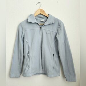 Columbia Sportswear Pale Blue Fleece Zip Up Jacket - Small